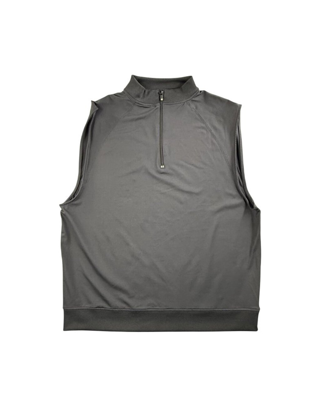 FootJoy Sweater Vest Men XL Black 1/4 Zip Mock Neck Golf Pullover Stretch Jacket